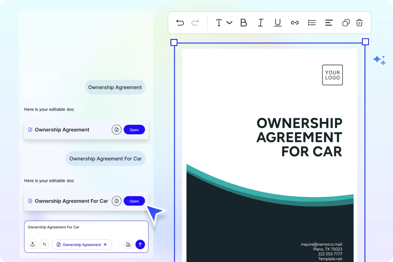 Free AI Ownership Agreement Generator, Free Ownership Agreement Maker Online